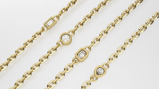 Solitaire Bezel Bracelets