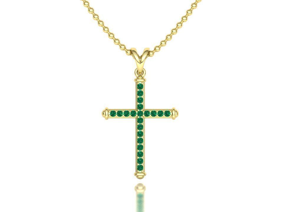 Gem stone cross